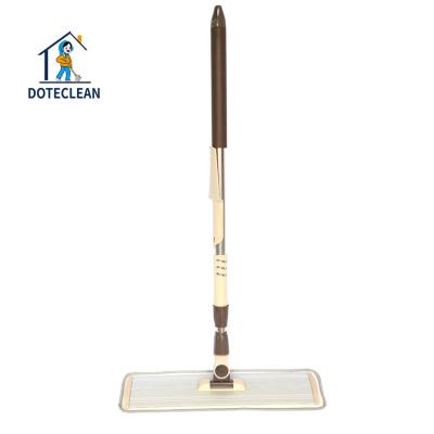 China 45cm Refill Floor Dry Cleaner Sustainable Design Professional Aluminum Frame And Telescopic Microfiber Flat Mop for sale