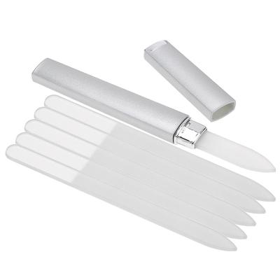 China Eco-friendly Premium Professional Washable Customized Transparent Crystal Glass Nail File Tools for sale