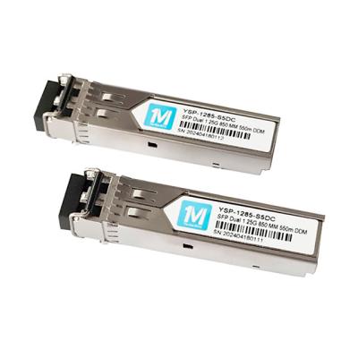 China 3 1.25G Duplex 550m 850nm LC Connector DDM 1000BASE MMF Fiber Optic Module Pluggable SFP Transceiver for sale