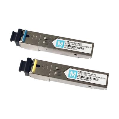 China 155M BIDI 60km 1310nm/1550nm SC Connector DDM WDM Simplex Optical Module Transceiver SFP Module for Telecom Applications for sale