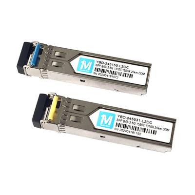 China 2.5G BIDI 60km 1490nm/1550nm Wavelength DDMI Yes LC Connector WDM Simplex Optical Module Transceiver SFP Module for sale