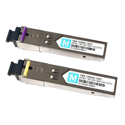 China 1.25G BIDI SC SMF Fiber WDM Simplex Optical Module SFP Transceiver 120km 1490nm/1550nm for sale