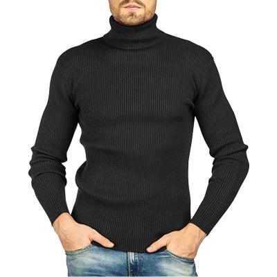 China 2022 autumn and winter new European and American solid color turtle men's sweater Anti-wrinkle neck sweater long-sleeved sweater for sale