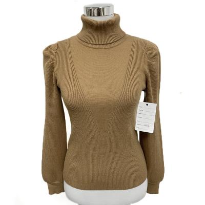 China Anti-wrinkle Factory Price High Quality Customizable Plus Size Turtle Neck Sweater Ladies Fall And Winter Casual Fashion Knitted Sweater for sale