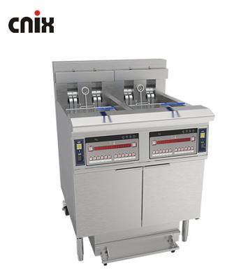 China 28.6kw Double Tank Big Capacity Electric Open Fryer Machine 26L*2 for sale