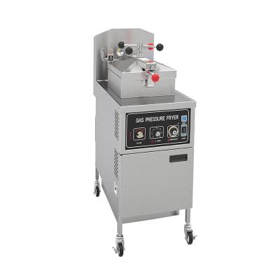 China Mechanical Panel 304 SUS Gas Heating Chicken Pressure Fryer Without Oil Filtration for sale