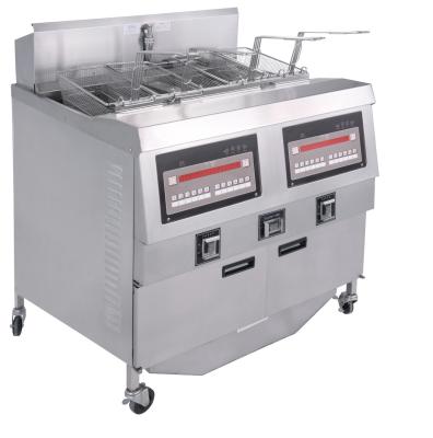 中国 OFG-322 Digital Computer Panel Two Pots Four Baskets GAS Open Deep Fryer 販売のため