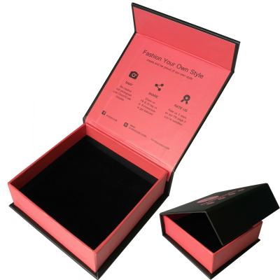 China Cardboard Custom Large Red Printing Jewelry Box With Foam Inserts For Jewelry Box for sale