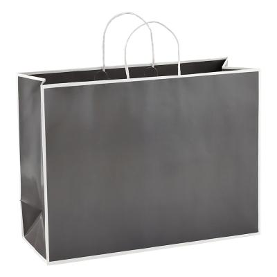 China Recyclable Custom Printed Kraft Paper Shopping Bag With Handle for sale