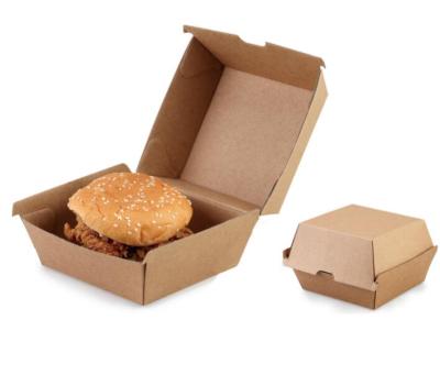 China Food Hamburger Snack Box Disposable Compostable Catering Biodegradable Corrugated Paper Corrugated Paper Box for sale