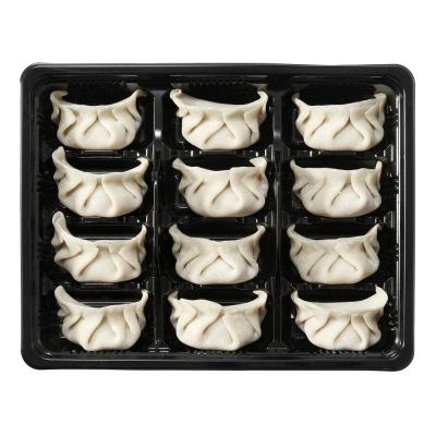 China Food 12 Packs Blister Dumpling Tray Food Container PP Plastic Clear Disposable Frozen Dumpling Tray for sale