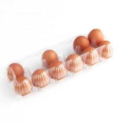 China High Quality Egg Packs 12 Clear Plastic Disposable PET Egg Tray Packaging Tray For Egg for sale