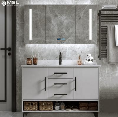 China 2-Face Guangzhou bathroom mirror cabinet combination customization china smart mirror cabinet for sale