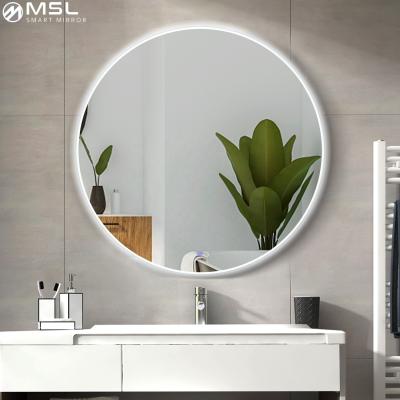 China LED Bathroom Wall Mirror Sale Indoor Hotel Restaurant Offer Gold Color Mirror Vessel Basin Bathroom Sink Magnifying Price for sale