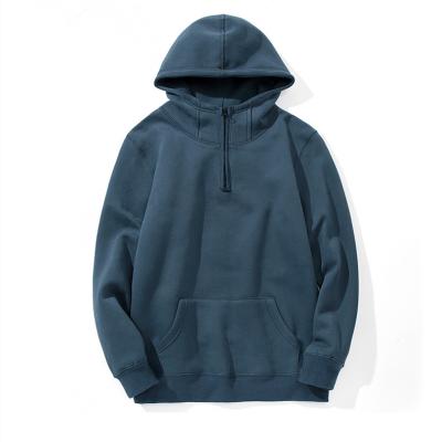 China OEM Plain Logo Anti Shrink Hoodies Men Hoodies With Placket Unique Zipper Pocket Design Mens Sweatshirts for sale