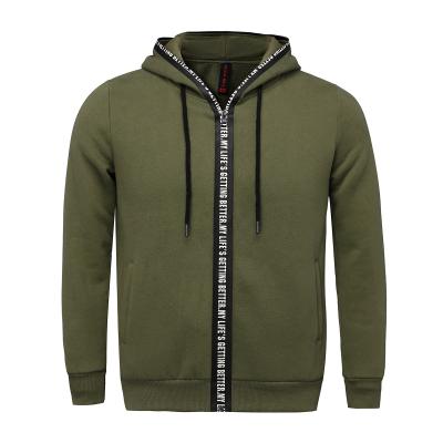 China Custom Logo Printing Wholesale Personalized Oversized Anti-pilling BYM Cotton Men's 100% Thick Fleece Zip Up Hoodie for sale