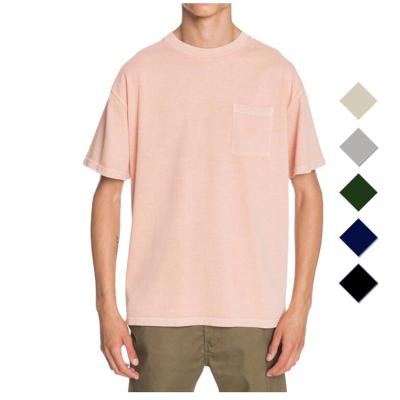 China Premium T-Shirts Logo Pink Tee Shirts Custom Made Loose Fit Heavy Cotton Mens QUICK DRY for sale