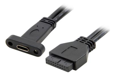 Κίνα Τοποθετήστε την επιτροπή USB 3,1 μητρική κάρτα 19 καλωδίων στοιχείων τύπων Γ σακάκι PVC επιγραφών καρφιτσών προς πώληση