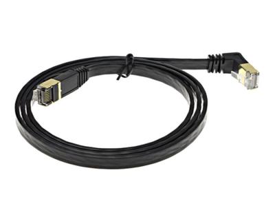 China Ethernet-Netzwerk Kabel-/flach Verbindungskabel-schwarze Farbe 1-m-rechtwinklige Katzen-6 zu verkaufen