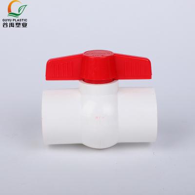 China New Water Pipe General Link PVC Material Plastic Compact Ball Valve for sale