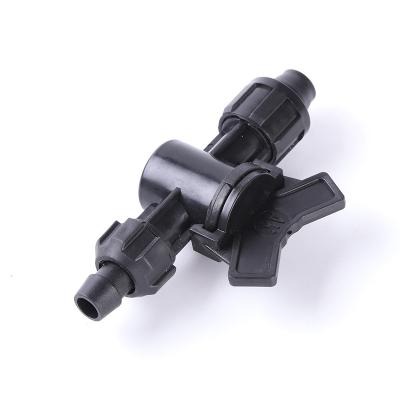 China Easy Installation 16MM Barb Valve Irrigation System Mini Valve Connector Fittings for sale