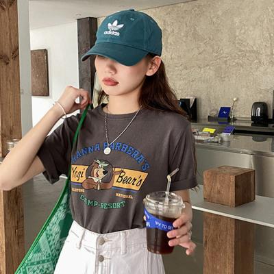 China Summer 100% Organic Cotton Sweat Graphic Anti-pilling Sports Sports Running Loose Lipsy Women's T-Shirt Design for sale