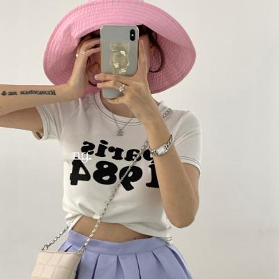 China Summer 100% Organic Cotton Sweat Graphic Anti-pilling Sports Sports Running Loose Lipsy Women's T-Shirt Design for sale