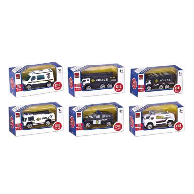 China Toy Custom Diecast Diecast Car Toys Pull Back Alloy Toy Police Car Mini Model Gifts Toy for sale