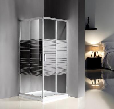 China Modern K-6001 Daisy Custom Frosted Glass Frameless Bi Fold Shower Screens Shower Enclosure With Glass for sale