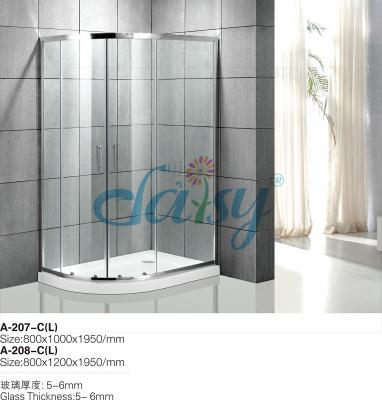 China 2020 beautiful modern black bathroom shower room rooms with two showers for sale