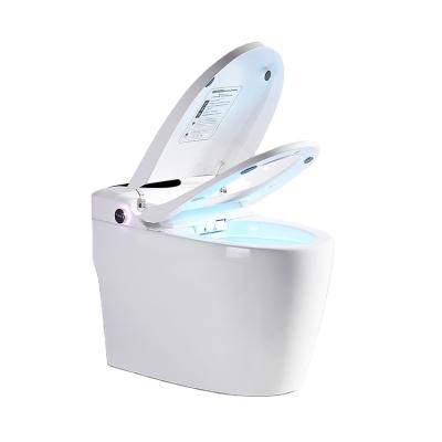 China Double-flow Bathroom Ceramic Intelligent Toilet Bowl Closestool No Water Pressure Limit Cover Pulse Automatic Open Toilet for sale