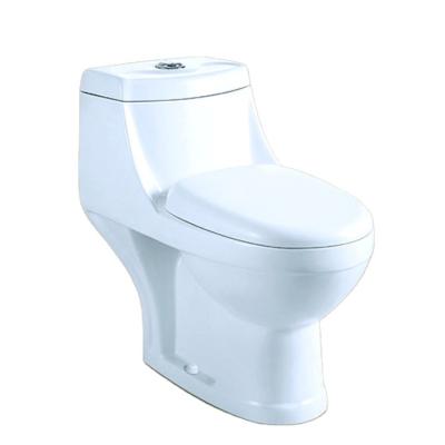 China Automatic Operation One Piece Close Coupled Toilet Bathroom Cheap Ceramic Flush Mounted Bathroom Sanitary Ware for sale