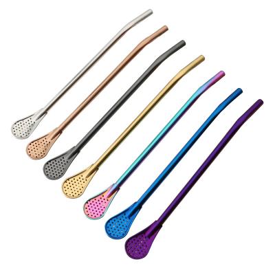 China Tea Spoon Factory Price Drinking Pouches Drinking Stainless Steel Straw for sale