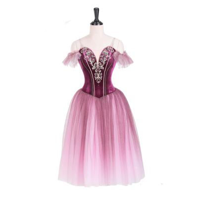 China Dress Up AP159Golden Satin Bodice Girls Tulle Stage Costume Woman Tutu Napoli Professional Soft Romantic Ballet Costume for sale