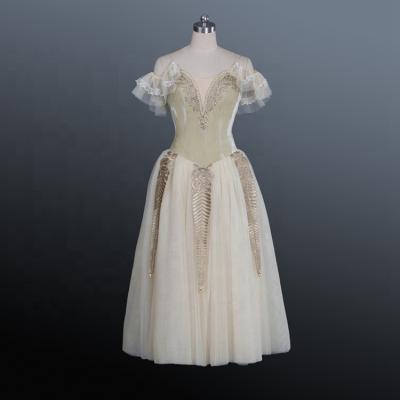 China Dresses AP078 Gold AP078 professional ballet costume pancake professional ballet tutu dress for giselle ballet tutus for sale