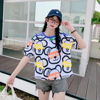 China New QUICK DRY short T-shirt women fashion personalized printing short sleeve t-shirt for young girl for sale