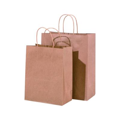 China Recycled Logo Packaging Bags Eco Friendly Paper Printing Materials 100% Biodegradable Custom Print Tote Bag With Twisted Handle for sale