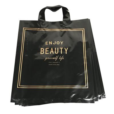 China Color Logo Recyclable High Quality Custom Size Custom Shopping Bags With Logos Handle Shopping Plastic Bag Plastic Bags for sale