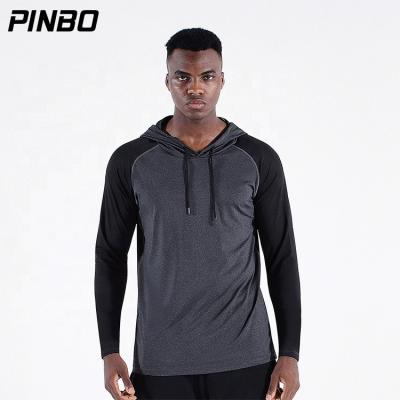 China Compression Antibacterial Quick Dry Mens Sportswear Fabric Polyester Shirt Men Basketball Long Sleeve Hoodie for sale