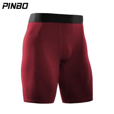 China Antibacterial Wholesale High Elasticity Customized Printing Logo Sportswear Shorts Men Compression Running Shorts for sale