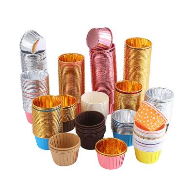 China Wholesale 5oz 125ml Disposable Aluminum Foil Roll Cups Liners 200 Pcs Aluminum Foil Cupcake Holders Pans for sale