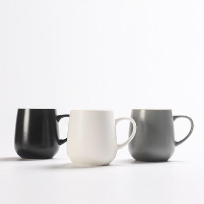 China Small MOQ Viable Wholesale Customized Mugs and Ceramic Mugs Porcelain Matt Black Coffee Mugs for sale