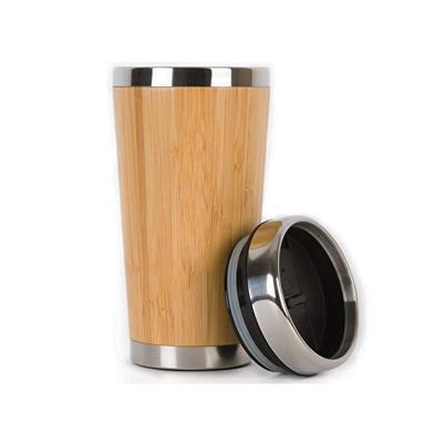 China 2021 New Design Sustainable Stainless Steel Travel Coffee Mug Bamboo Tumbler for sale