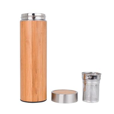 China Wholesale Viable Free Natural Bamboo Tumbler Water Bottle Tea Infuser Vacuum BPA for sale