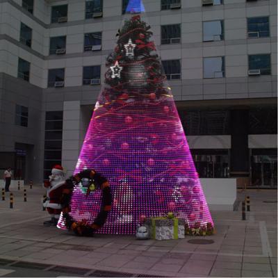 China Flexible And Soft LED Curtain Display Screen For Christmas Decoration for sale