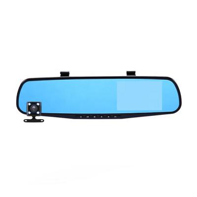 China Driving Recorder HD Dual Lens Rearview Mirror with Dog Reversing Image Electronic Vehicle DVR up to 32G for sale