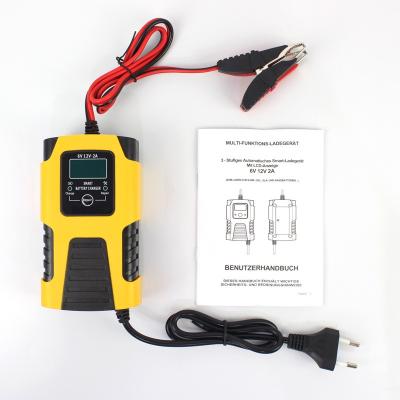 China Universal 6V 12V Motorcycle Battery Charger Pedal Lead Acid Battery Intelligent Repair Charger for sale