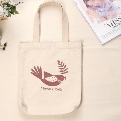 China Eco Grocery Handled Custom Printed Plain Cotton Foldable Shopping Tote Bag Handled Canvas Bag With Logo for sale