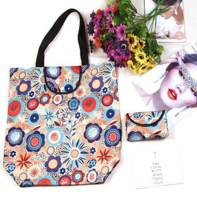 China Wholesale Color Folding Dot Zipper Tote Bag Foldable Tote Bag Green Shopping Bag Ladies for sale