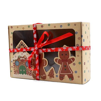 China 2021 Recyclable Unique Christmas Decoration Gift Boxes With PVC Window Packing for sale